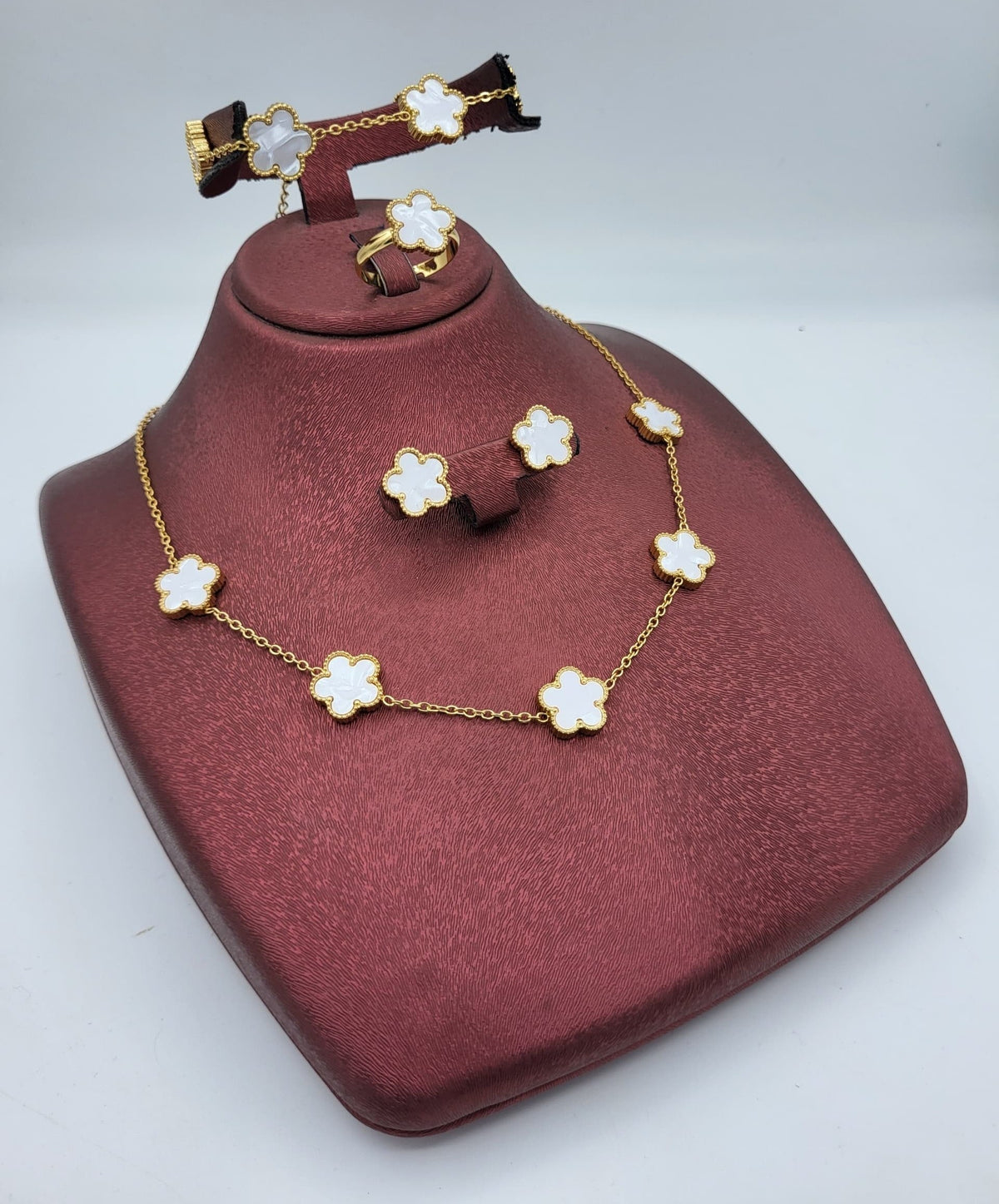 Parure Van Cleef Trèfle acier inoxydable