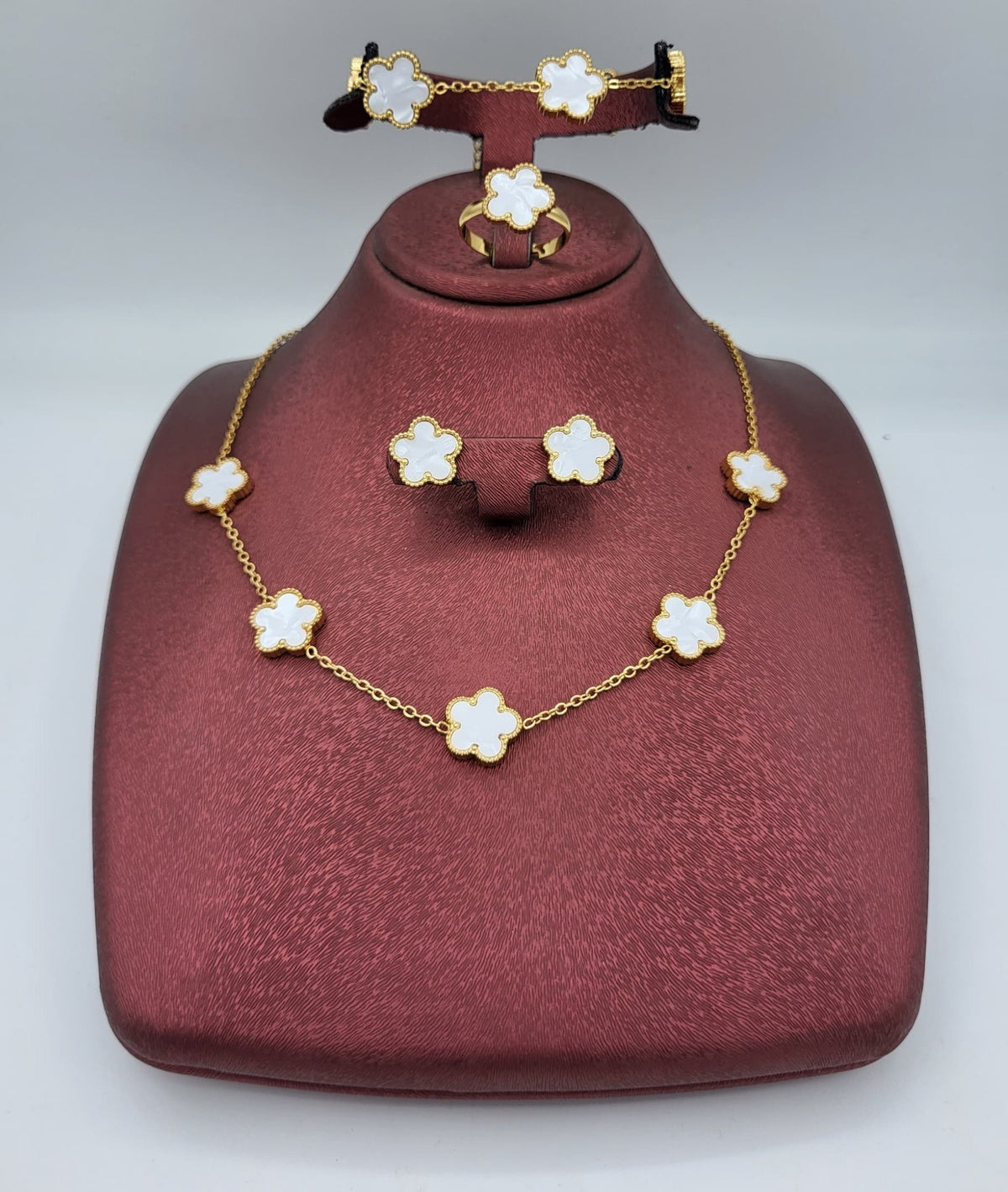 Parure Van Cleef Trèfle acier inoxydable